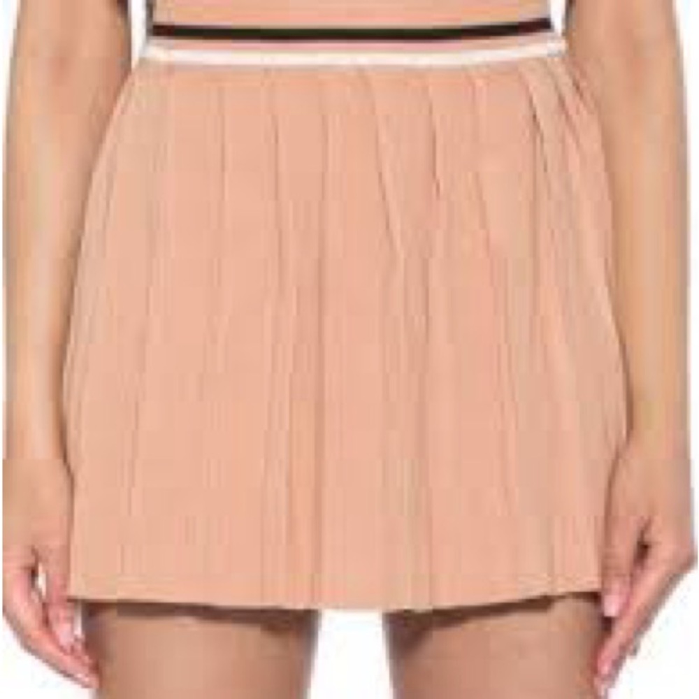 Alexia Admor Pleated Tennis Skirt XL Almond ($179 MSRP)